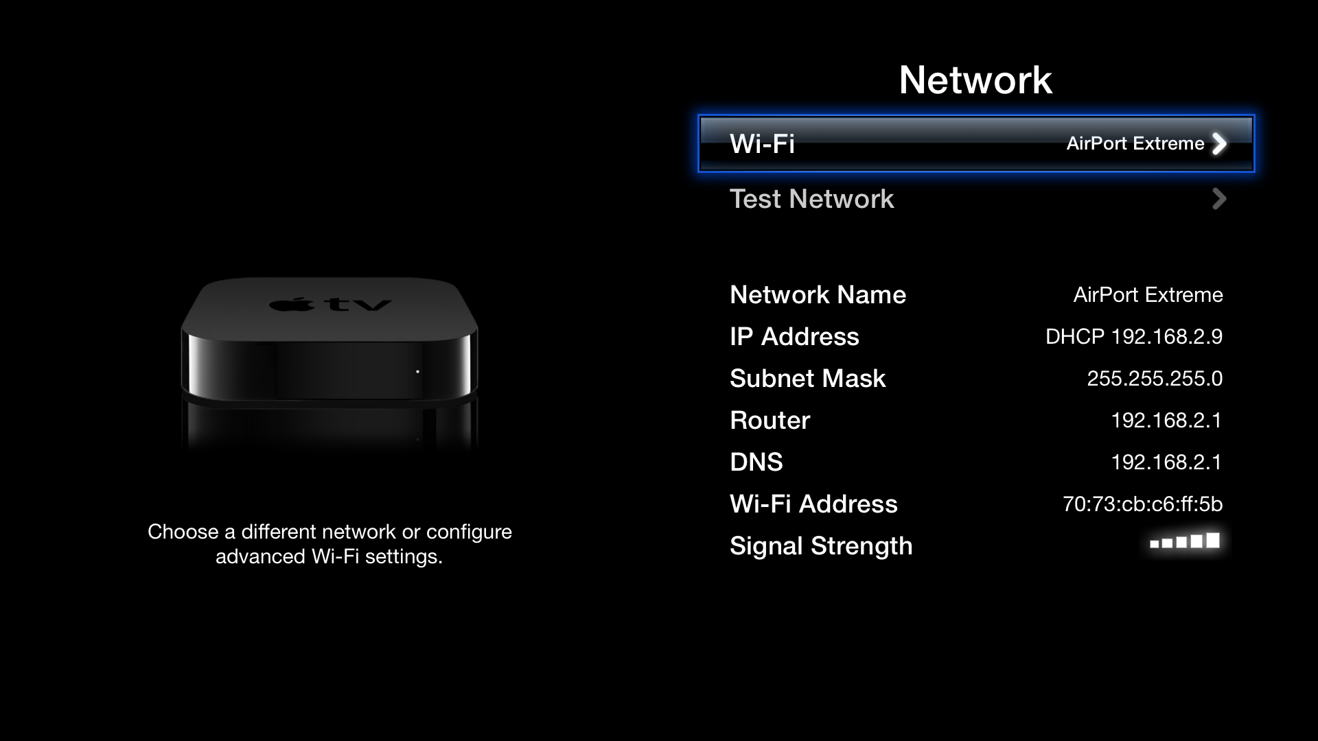Apple TV (2nd and 3rd generation): Troubleshooting Wi-Fi and connections Administrivia